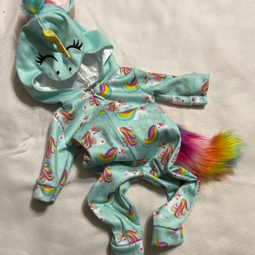 Unicorn doll onesie